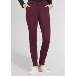 Pantalon chino Dyli4 lie de vin rouge