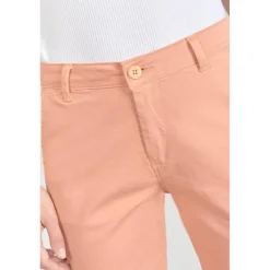Pantalon chino Dyli3 pêche blanc en coton