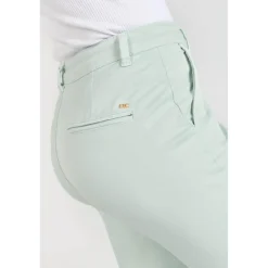 Pantalon chino Dyli3 vert d'eau bleu en coton