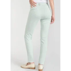 Pantalon chino Dyli3 vert d'eau bleu en coton