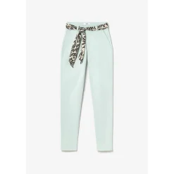 Pantalon chino Dyli3 vert d'eau bleu en coton