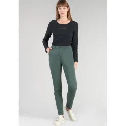 Pantalon chino Dyli4 vert bouteille en coton