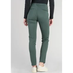 Pantalon chino Dyli4 vert bouteille en coton