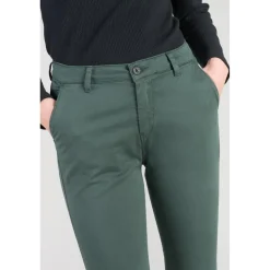 Pantalon chino Dyli4 vert bouteille en coton