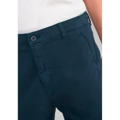 Pantalon chino ERLE bleu Gwen en coton