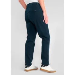 Pantalon chino ERLE bleu Gwen en coton