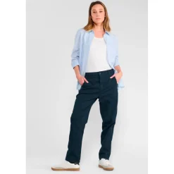 Pantalon chino ERLE bleu Gwen en coton
