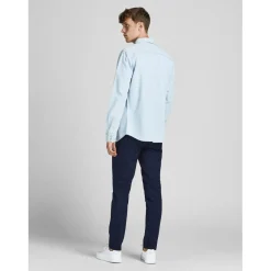 Pantalon chino Slim Fit Bleu Marine en coton Nick