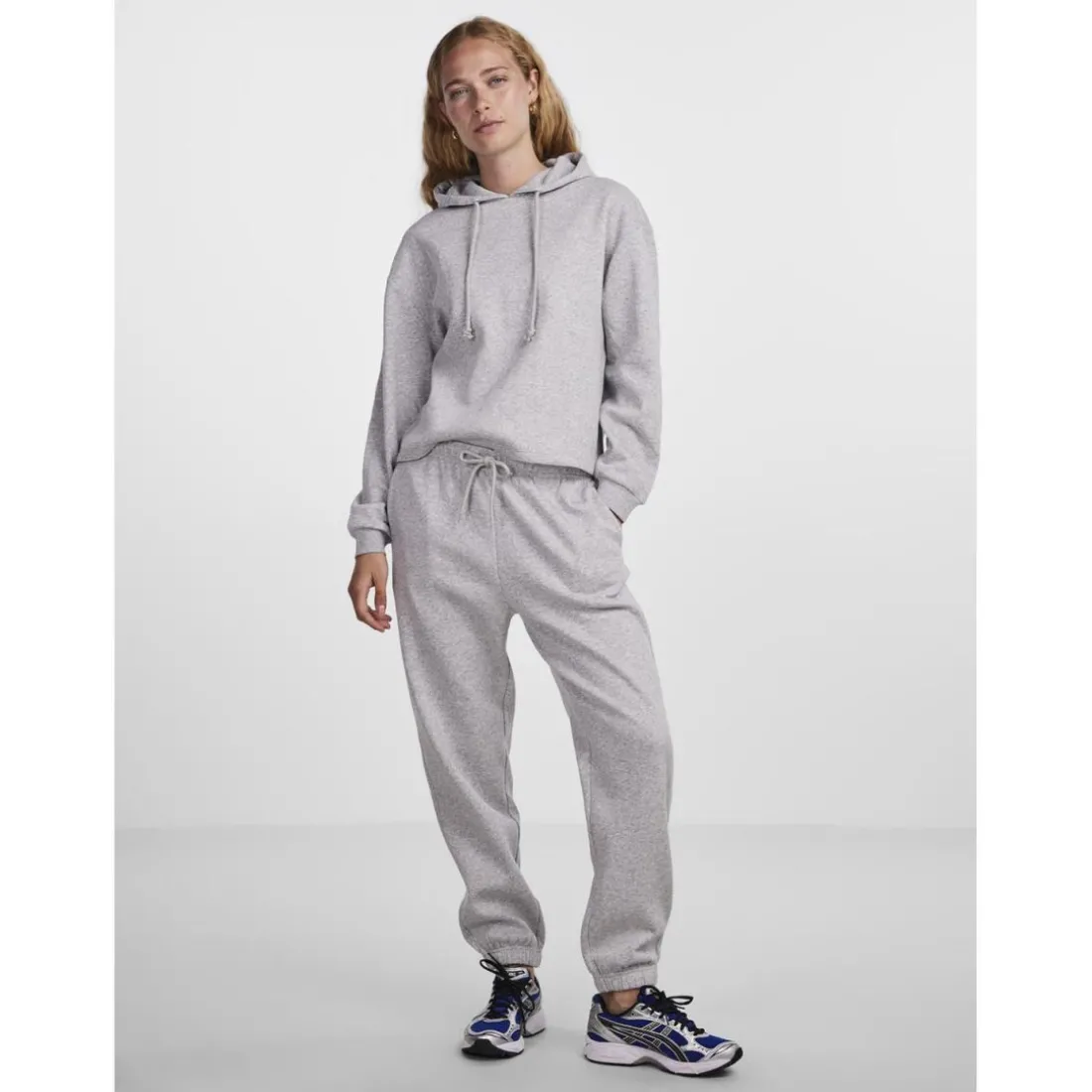 Pantalon de survêtement gris en coton Alma