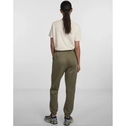Pantalon de survêtement vert en coton Olia