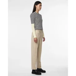 Pantalon de tailleur large gris Eva