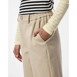 Pantalon de tailleur large gris Eva