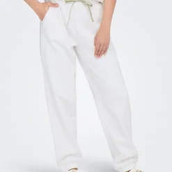 Pantalon decontracté Noomi - Blanc cassé/ Coeur doré en coton Elsie