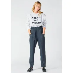 Pantalon droit BEVERLY bleu