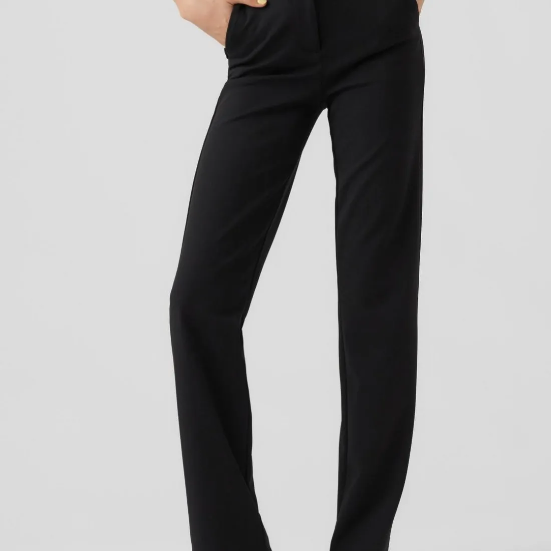 Pantalon droit noir Lana