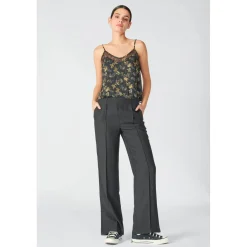 Pantalon droit ROSALY noir