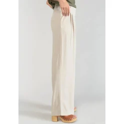 Pantalon droit SAGUA blanc en lin