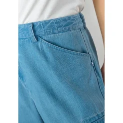 Pantalon droit SCAEVO bleu en tencel