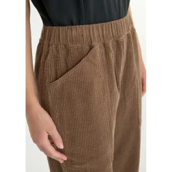 Pantalon droite CORDO marron Maud en coton