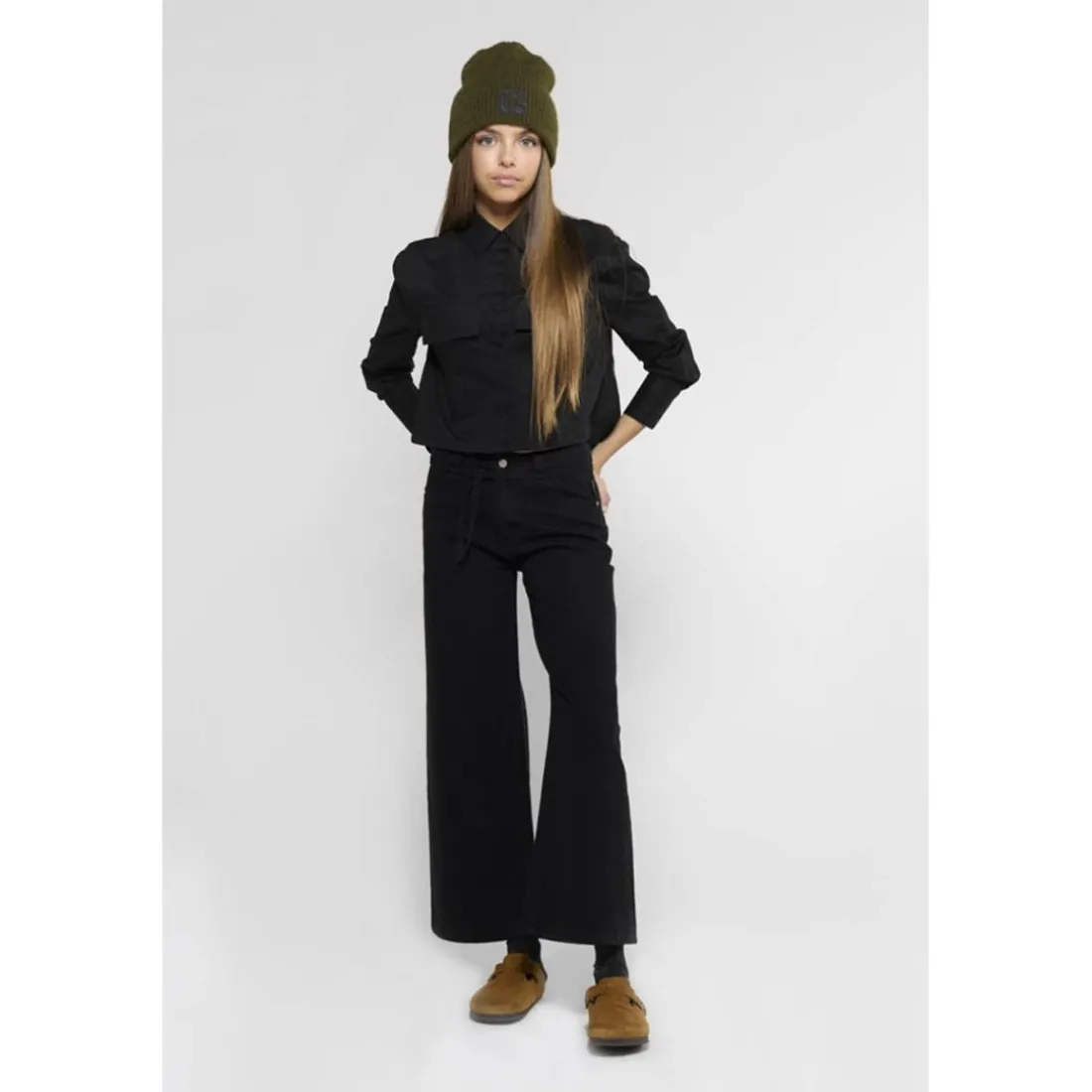 Pantalon droite en jeans ALEXGI noir Ode