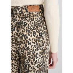 Pantalon droite en jeans marron Zoe