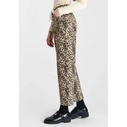 Pantalon droite en jeans marron Zoe