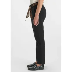Pantalon droite KRISTIN noir Jade en coton