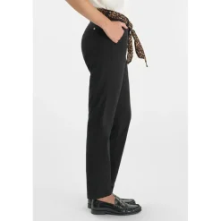 Pantalon droite KRISTIN noir Jade en coton