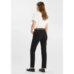 Pantalon droite KRISTIN noir Jade en coton