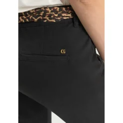 Pantalon droite KRISTIN noir Jade en coton