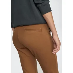 Pantalon dyli caramel marron en coton