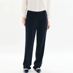 pantalon femme marine