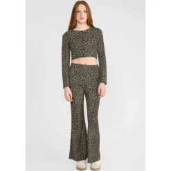 Pantalon fille, bootcut CRISEGI noir Louise en coton