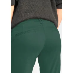 Pantalon Flare Joelle vert sapin en coton