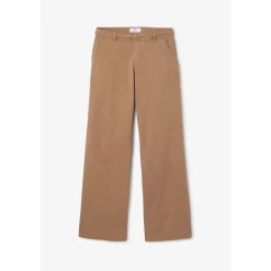 Pantalon flare TAHIS beige en coton Ava
