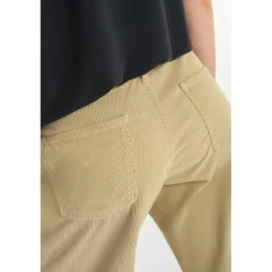 Pantalon flare TAHIS beige Gaia en coton
