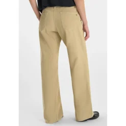 Pantalon flare TAHIS beige Gaia en coton