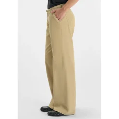 Pantalon flare TAHIS beige Gaia en coton