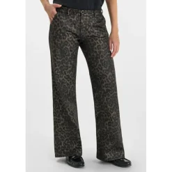 Pantalon flare TAHIS noir Lucie en coton
