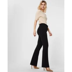 Pantalon Flared Fit Taille moyenne noir Eden