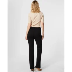 Pantalon Flared Fit Taille moyenne noir Eden