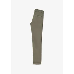 Pantalon garçon, chino Jogg Kurty aloe vert en coton