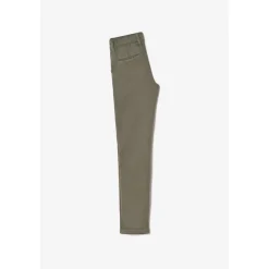 Pantalon garçon, chino Jogg Kurty aloe vert en coton