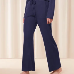Pantalon large - Bleu