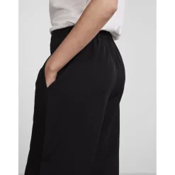 Pantalon loose fit taille élastiquée noir Hattie