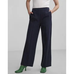 Pantalon loose fit taille élastique à l'intérieur bleu