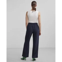 Pantalon loose fit taille élastique à l'intérieur bleu