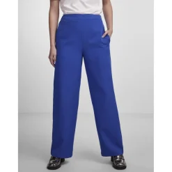 Pantalon loose fit taille élastiquée bleu