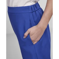 Pantalon loose fit taille élastiquée bleu