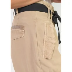 Pantalon loose, large AMBROISE beige en coton Lyra